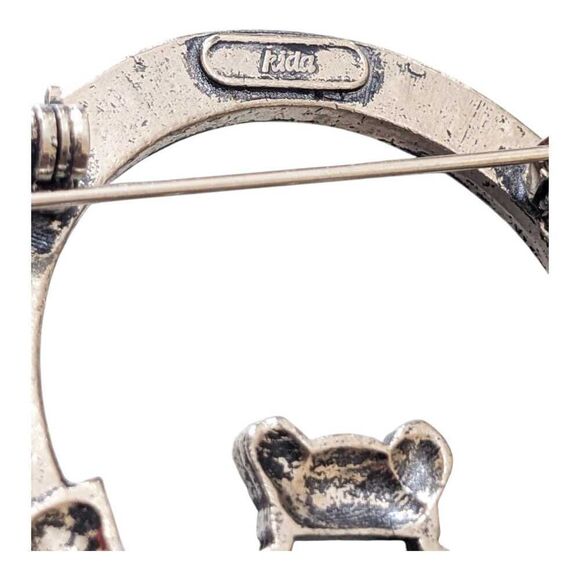 Vintage Claddagh Brooch Green Rhinestones Gold Tone Irish Heart Hands Crown 1.5” - Picture 3 of 3